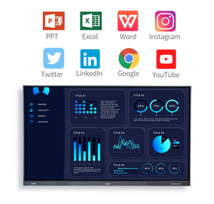 Kỹ thuật số tương tác phẳng bảng thông minh bảng trắng 4K HD 65 75 inch LCD hiển thị cuộc họp điện tử bảng tương tác cho các trường học - Product Image 2