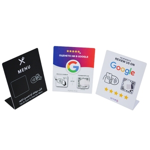 Lập trình mã QR 215 phương tiện truyền thông xã hội Google xem xét thẻ PVC trống Google xem xét NFC thẻ đứng RFID thẻ - Product Image 5