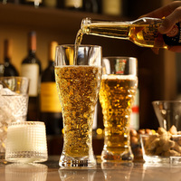 Chopes à vin et à bière en cristal de luxe, 300/500 ml, fabrication directe d'usine, design moderne créatif, réutilisables, pour la maison, sublimation, surdimensionnées