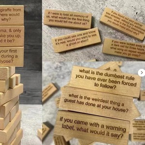 Jeu de Tour de Blocs en Bois Style Nordique avec 54 Pièces en Pin – Jeu de Société Interactif pour Fêtes de Bureau et Cadeaux - Product Image 2