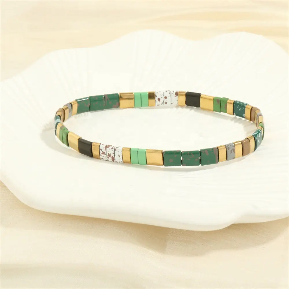 Bohemia estilo handmade multi cor miyuki contas pulseira praia jóias presente para as mulheres tila pulseira