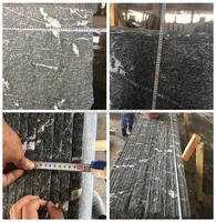 Dalle de granit gris flamboyant pour l'extérieur Dalle de granit de finition de surface ciselée polie et aiguisée de style design moderne