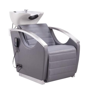Sillón de Lavacabezas Kisen Simple con Lavabo de Cerámica, Material Limpio, Diseño Popular, Ajuste Eléctrico - Product Image 1