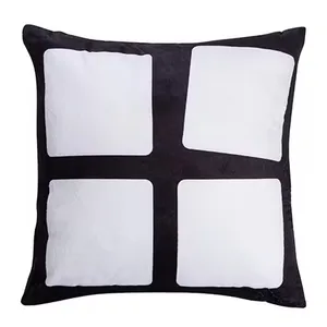 Amazon Top Sale Polyester Panel Plush Throw Sublimation Pillow Cases Blanks Printed Logo Custom Design On Pillow Cover