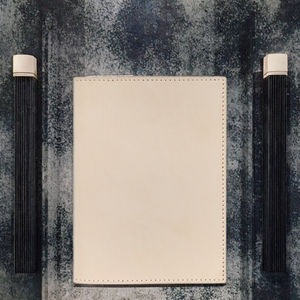 NEXXGEN Nouvelle Mode A6 Couverture de carnet à feuilles mobiles en cuir pleine fleur 100% véritable tanné végétal, Papeterie à couverture rigide - Product Image 2