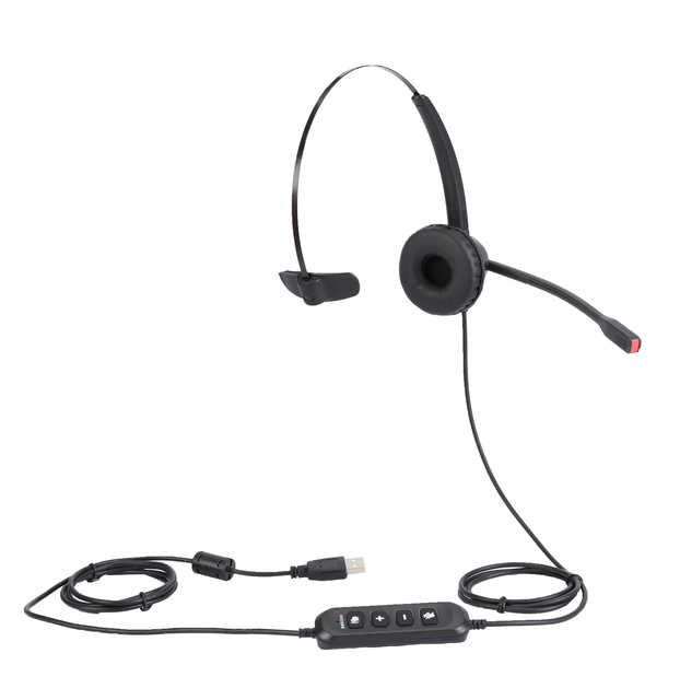 Lsezv NC Active Noise Cancelling USB Call Center Headset with Mute Control Monaural Office for Laptop PC C13NC-USB