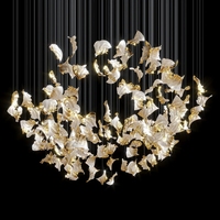 Nouveau design Décoration d'intérieur Villa de luxe Lustre moderne à LED personnalisé Lustre art déco pour villa hôtel salle de bal