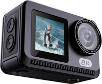 Professionele Actiecamera: 8K 30fps Ultra Hd + 25M Waterdicht, Dual Screen + Wifi + Eis Stabilisatie Een Visuele Krachtpatser