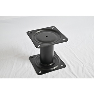 7-Zoll fester Barhockerfuß aus Kohlenstoffstahl im amerikanischen Stil für Gastronomie und Bars, nicht drehbar, mit 175 mm Drehplatten - Product Image 2