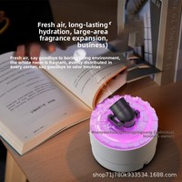 Humidificateur volcanique colonne à grande base, nouveau style, haute capacité, pour usage domestique, avec éclairage d'ambiance coloré et diffusion automatique d'arômes