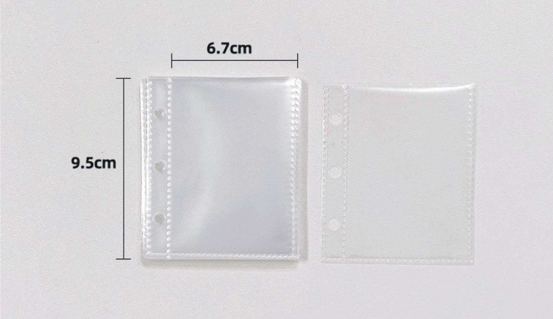 Bolsa transparente para tarjetas de 3" 20uds