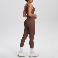 Set Olahraga Tank Top Satu Bahu Model Ketat, Bahan Halus Seperti Kulit, dengan Kantong - Dua Potong untuk Lari, Fitness, dan Yoga