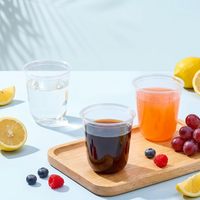 1000 gobelets en plastique jetables transparents sans BPA de qualité alimentaire de 12 oz |   Verres à vin en forme de U, coupes à cocktail pour boissons froides
