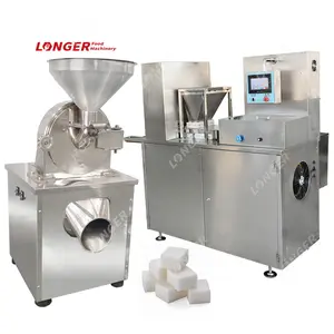 专业制造自动 Jaggery 咖啡块立方体制糖生产线糖立方体机