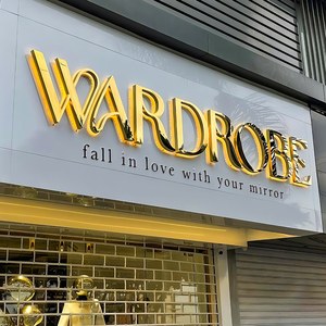 Enseigne LED professionnelle de haute qualité en acier inoxydable, lettres rétroéclairées Halo, logo mural LED pour bureau, réception, devanture de magasin - Product Image 1