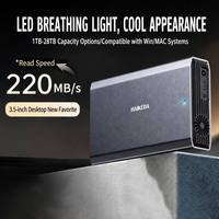 قرص صلب خارجي محمول 3.5 بوصة بسعة 1 تيرابايت إلى 28 تيرابايت، USB 3.0، سرعة 200 ميجابايت/ثانية، قرص صلب ميكانيكي لتخزين البيانات في أجهزة الكمبيوتر والخوادم