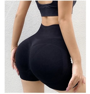 Shorts de yoga sans couture à compression pour femmes avec logo personnalisé, vêtements de sport pour femmes, shorts de sport pour femmes, shorts de vélo pour femmes - Product Image 4