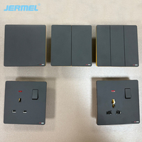 Soket listrik Universal standar UK & EU harga pabrik saklar lampu stop kontak Panel PC saklar dinding