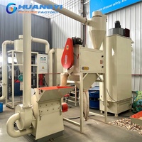 Houtverhakselaar met hamermolen, bamboe-chips maalmachine, 10-80 mesh houtmeelmolen met cycloonseparator
