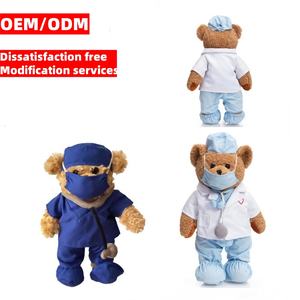 UYEAH OEM toptan yumuşak peluş oyuncak doğum günü tıbbi üniforma PP pamuk için oyuncak ayı etkinlik öğesi doktorlar için özelleştirilebilir Logo - Product Image 3