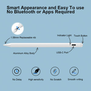 उच्च सटीक स्टाइलस कलम पोर्टेबल प्रभारी कलम प्रकाश का नेतृत्व किया और स्टाइलस के साथ Oppo के लिए हिमाचल प्रदेश Xiaomi गोली स्टाइलस - Product Image 2