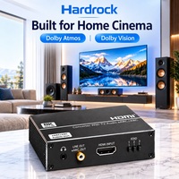 Extracteur audio HDMI 2.0b eARC Hardrock 4K 120Hz HDCP 2.3 7.1CH avec sorties audio optiques et coaxiales pour home cinéma
