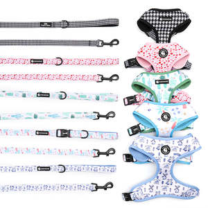 Set Harnesses Anjing Custom OEM, Bahan Neoprene Bernapas, Grosir Harnesses Hewan Peliharaan, Set Harnesses Kucing Anjing Mewah, Set Kalung Tali Anjing - Product Image 1