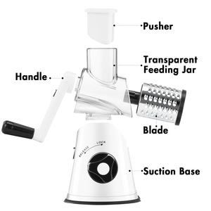 Amezon เครื่องขูดชีสเครื่องตัดอาหารเครื่องขูดผักแบบหมุน - Product Image 2