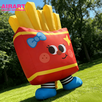 Ballon gonflable en forme de frites pour accessoires de fête, ballon alimentaire en forme de chips pour la promotion de restaurants de restauration rapide