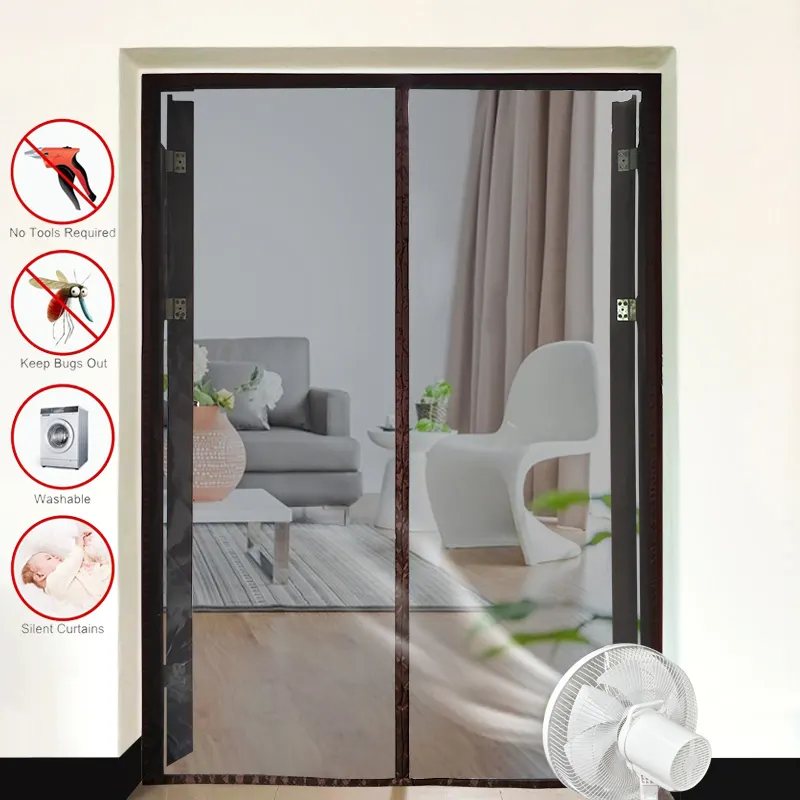 Hot sale high quality anti-mosquito door fly screen magnetic door curtain