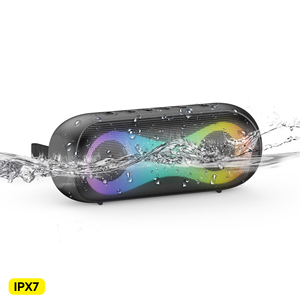 Altavoz Budi IPX7 Resistente al Agua, Potente y Portátil para Fiestas, con Dos Woofers de 6.5 Pulgadas, Luces LED, Micrófono Inalámbrico, Compatible con Aux/USB/TF - Product Image 1