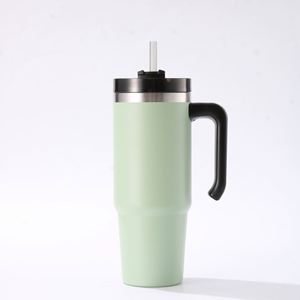 Car Handle <b>Travel</b> Tumbler 20oz 30oz Double Wall Vacuum <b>Insulated</b> <b>Mug</b> Lid Straw Anti-Slip Bottom - Product Image 6