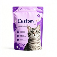 Emballage personnalisé pour aliments pour animaux de compagnie, résistant à l'humidité, refermable, imprimé, sachet en plastique refermable pour friandises sèches pour chats et chiens