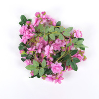Suspendus Soie Fleur Vigne Artificielle Fleur De Cerisier Fleur Vignes Rotin pour Mariage et Décor À La Maison Décoration De Table