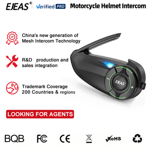 EJEAS Q8: Мотоциклетная Bluetooth-гарнитура MESH для 6 райдеров с полным дуплексом и FM-интеркомом (для мотошлемов) - Product Image 1