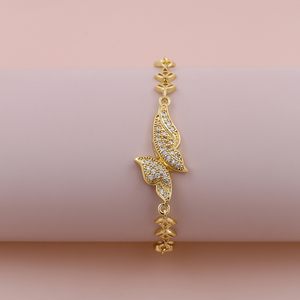 Pulseras <span class=keywords><strong>de</strong></span> <span class=keywords><strong>Otoño</strong></span> e Invierno, Pulsera <span class=keywords><strong>de</strong></span> Mariposa con Circonita, Baño <span class=keywords><strong>de</strong></span> Oro, Hebilla <span class=keywords><strong>de</strong></span> Latón, Joyería Sin Decoloración - Product Image 4