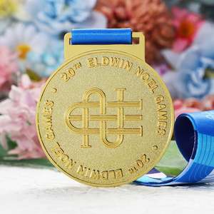 Hot Sale Round Die Casting 2d Zinc Alloy Metal Award Medals Custom Embossing Logo Custom Medal for Sports Competition - Product Image 2