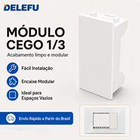 DELEFU Prise murale modulaire blanche en stock local au Brésil, interrupteur 10A 20A, prise brésilienne USB Type-C, panneau en verre PC 20W
