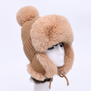 Gorro de Lana Tejida de Alta Calidad, Suave y Lujoso, para Mujer, al por Mayor, Estilo Scully, para Exteriores, Cálido, de Invierno, Unisex, con Orejeras de Piel Sintética Personalizadas - Product Image 3