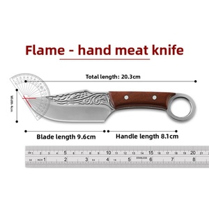 Flame HK OEM Customizable DIY Multi-Functional Stainless Steel Garden Knife Wooden Handle <b>Clip</b> Point 8mm SS224 1 Year Warranty - Product Image 6