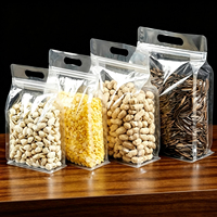 Sachet refermable personnalisé OEM imprimé, à huit soudures latérales, avec fermeture éclair, pour l'emballage d'aliments pour animaux, de café, de denrées sèches et de boissons