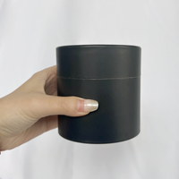 Tube de stockage de carton de papier Kraft noir écologique pour l'emballage cadeau de cylindre personnalisé de nourriture pot de papier étanche à l'humidité