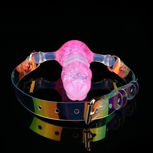 CF-K9171 Silicone Mouth Gags with Beads Inner Balls Adjustable Belt BDSM <b>Dildo</b> Gag for Adults Game Bondage Gear Sex Toys for Man - Product Image 5