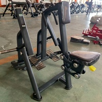 Máquina de remo vertical comercial de acero con asiento, equipo de gimnasio con carga de placas para entrenamiento de fuerza de espalda