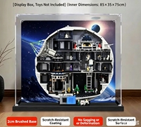 Vitrine en acrylique pour le set de construction Star Wars Death Star 75419, transparente, anti-poussière, pour collection (modèle non inclus)