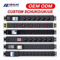 Unit Distribusi Daya PDU Rak Logam Kustom untuk Kabinet Server Pusat Data