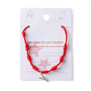 Bracelet de cheville en acier inoxydable fait main avec nœud à sept étoiles, charme de protection pour femmes - Product Image 2
