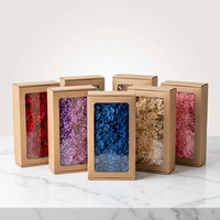 Matériaux de décoration pour événements à domicile et mariages Lovebay DIY 100g d'hortensias naturels réels préservés en bois en boîte pour arrangements personnalisés