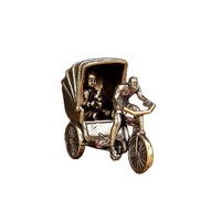 Ornements en laiton, tricycles à propulsion humaine, modèles rétro pour salon, décorations créatives pour le bureau, 1 pièce