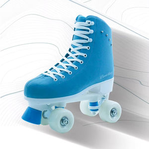 Patin à roulettes Quad 4 roues de haute <span class=keywords><strong>qualité</strong></span> pour patinoire à louer Chaussures de patinage en daim bon marché pour adultes - Product Image 2